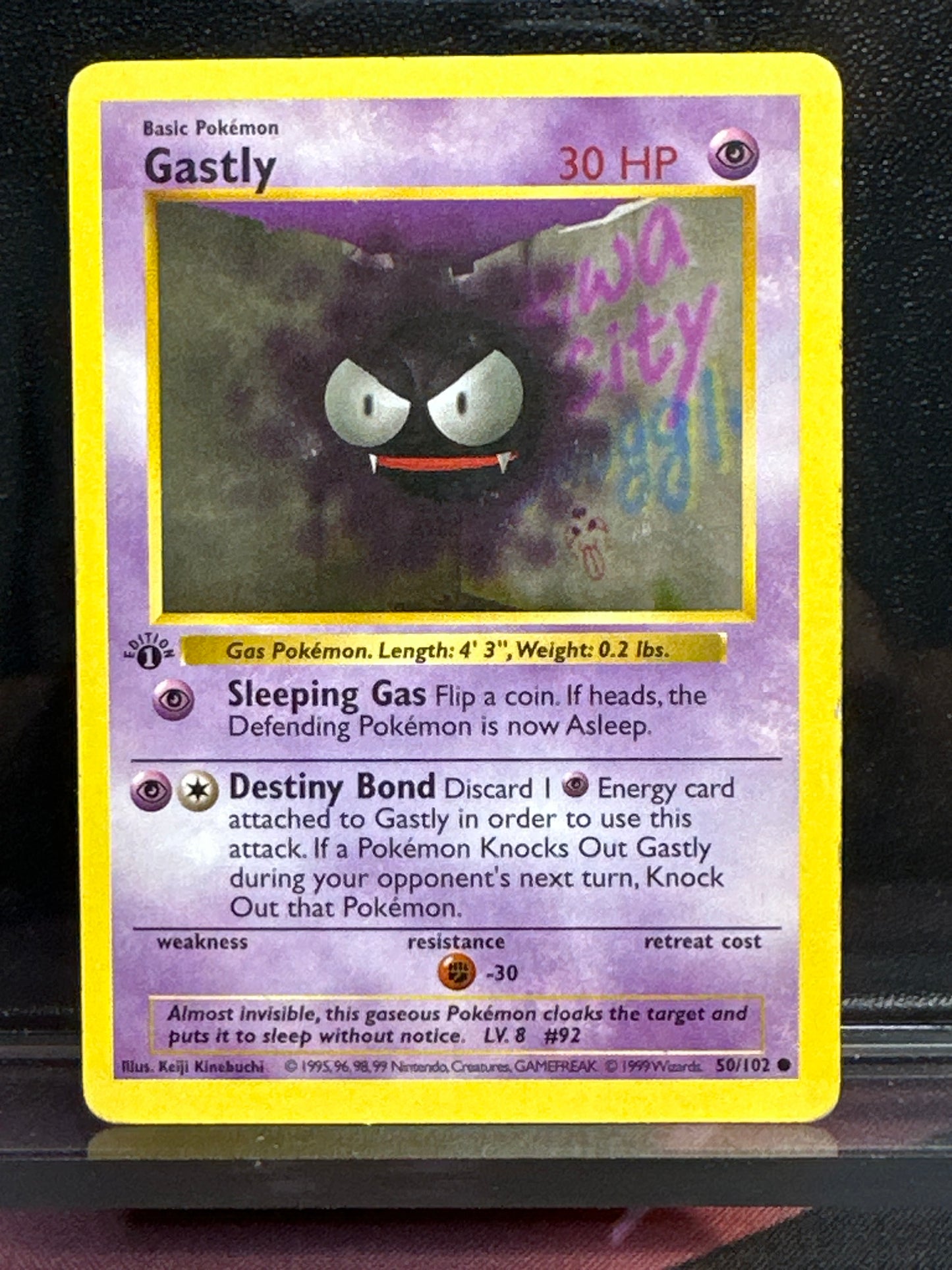 Gastly - 050/102 - Base Set (Shadowless) - First Edition - HP