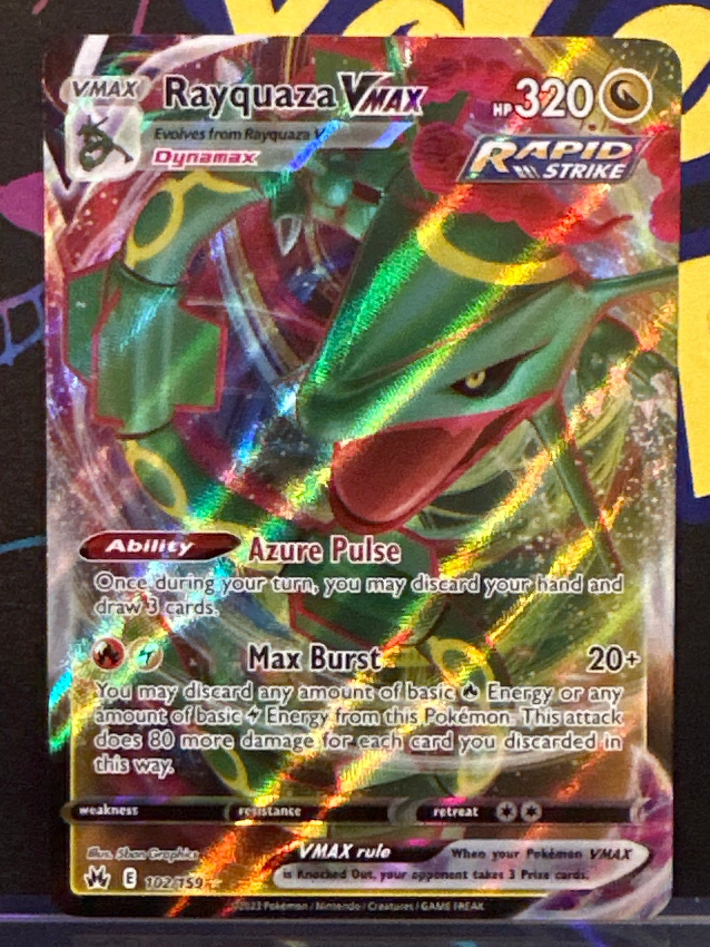 Rayquaza VMAX - 102/159 - Crown Zenith - NM