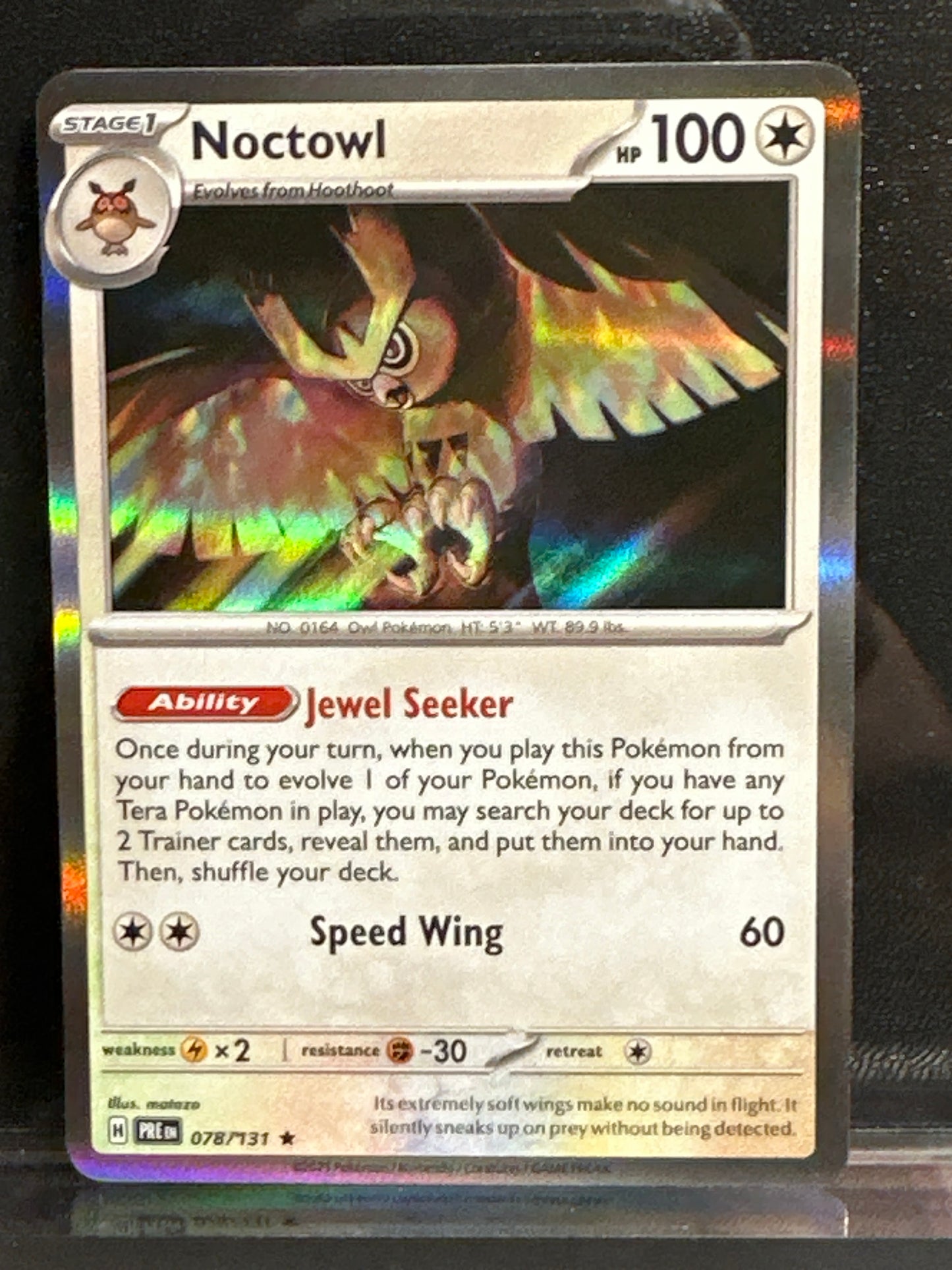 Noctowl - 078/131 - Holo - Prismatic Evolutions - NM