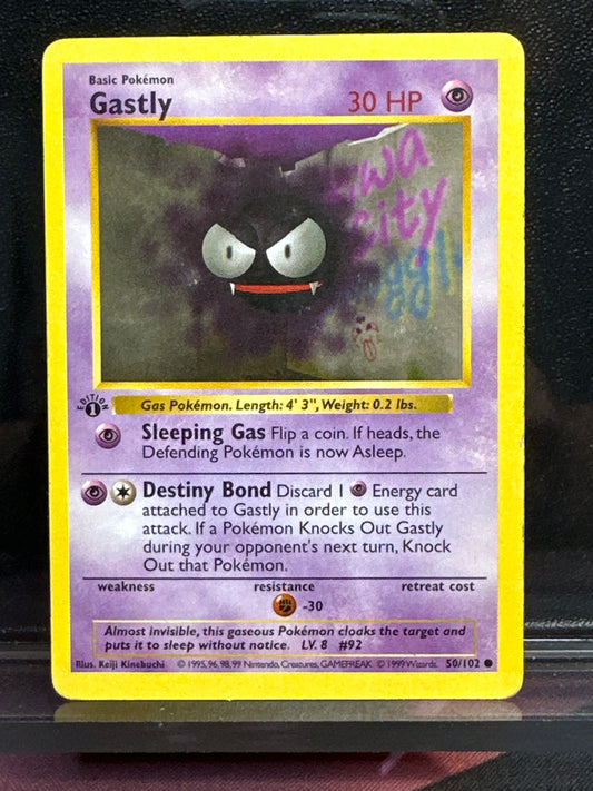 Gastly - 050/102 - Base Set (Shadowless) - First Edition - HP