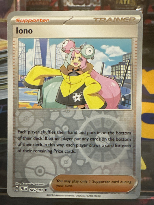 Iono - 185/193 - Reverse Holo -  Paldea Evolved - NM