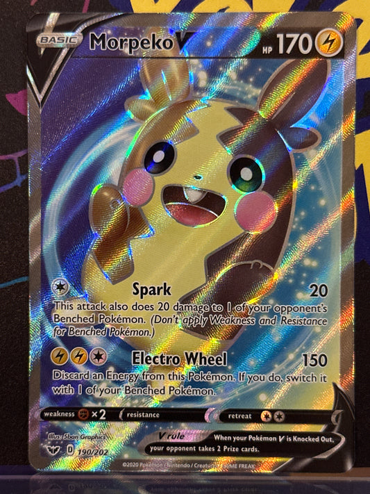 Morpeko V (Full Art) - 190/202 - Sword & Shield Base Set - NM