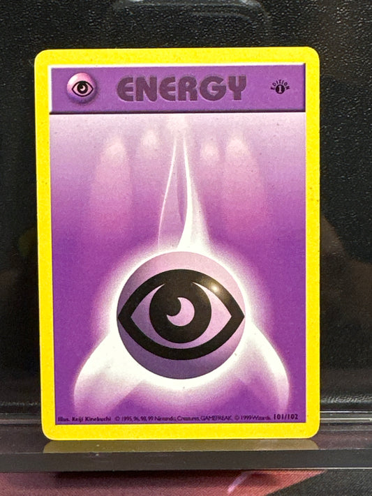 Psychic Energy - 101/102 - Base Set (Shadowless) - First Edition - MP