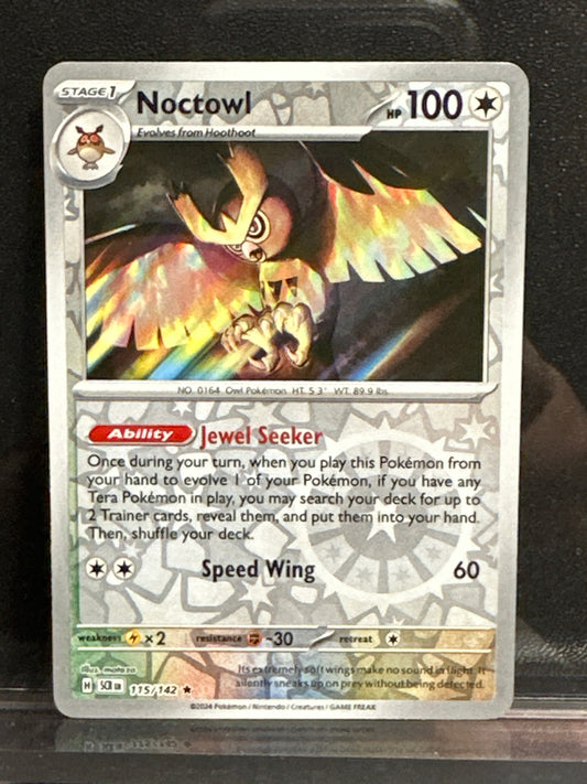 Noctowl - 115/142 - Reverse Holo - Stellar Crown - NM