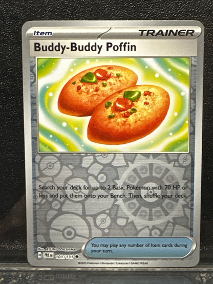 Buddy-Buddy Poffin - 101/131 - Reverse Holo Prismatic Evolutions - NM