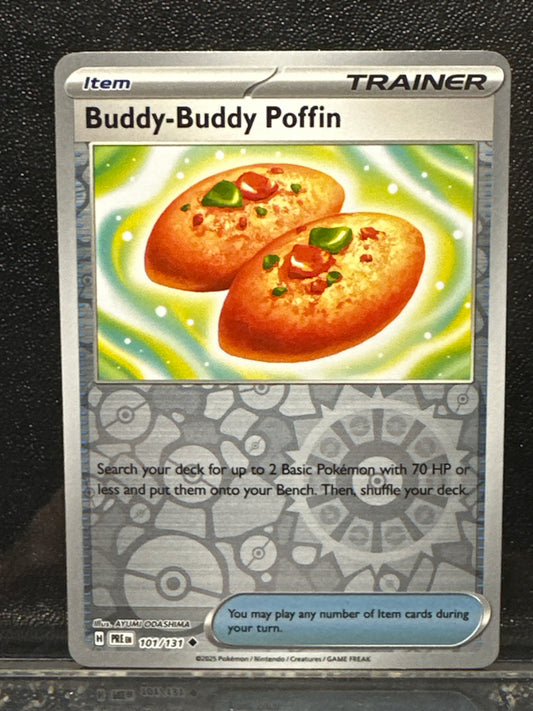 Buddy-Buddy Poffin - 101/131 - Reverse Holo Prismatic Evolutions - NM