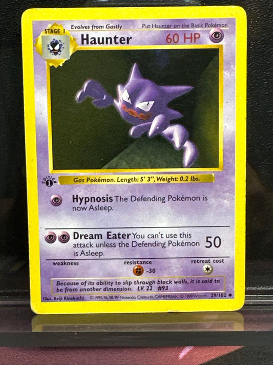 Haunter - 029/102 - Base Set (Shadowless) - First Edition - HP