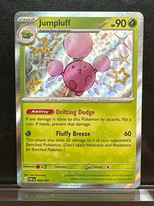 Jumpluff (Shiny) - 098/091 -  Paldean Fates - NM