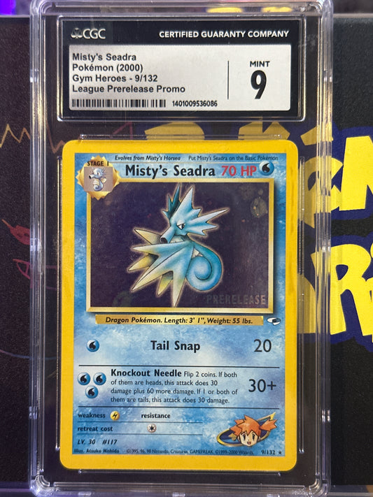 Misty's Seadra (Prerelease) - WoTC Promo - CGC 9