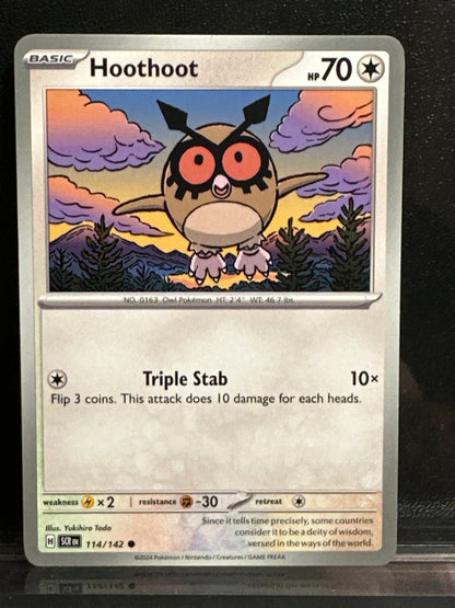 Hoothoot - 114/142 - Stellar Crown - NM
