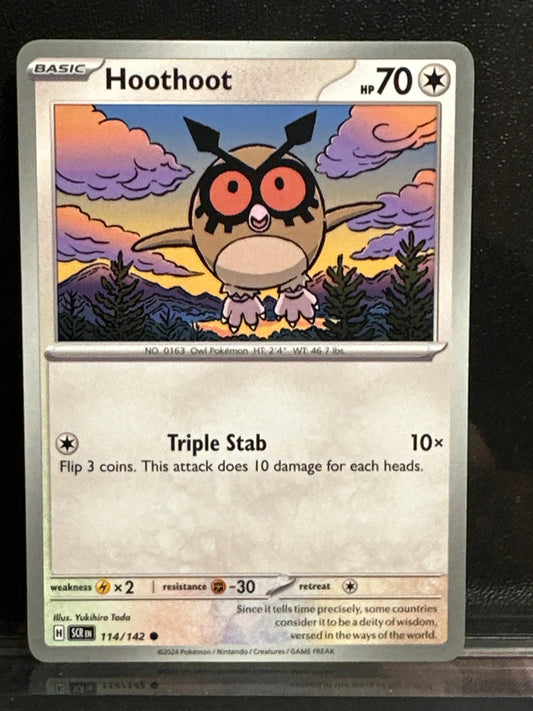 Hoothoot - 114/142 - Stellar Crown - NM