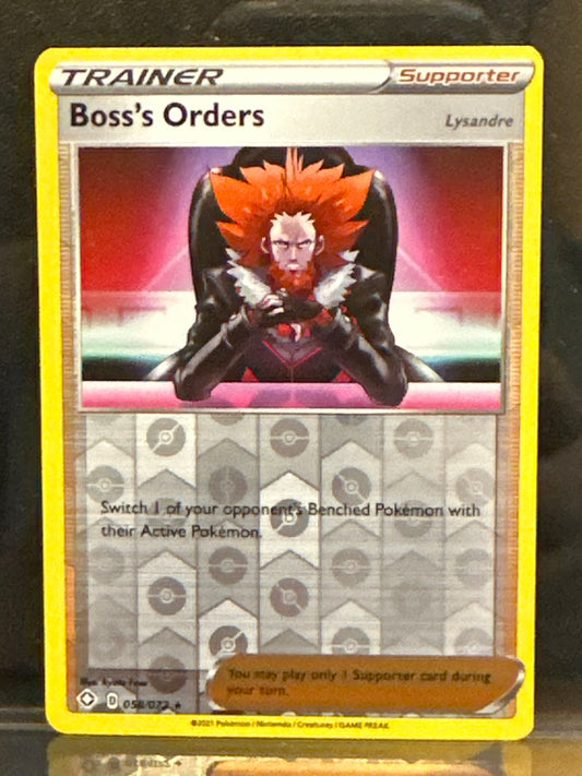 Boss's Orders -058/072 - Reverse Holo -  Shining Fates - NM